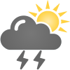 Thunderstorms clearing